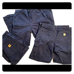THREE Carhartt rugged flex work pants